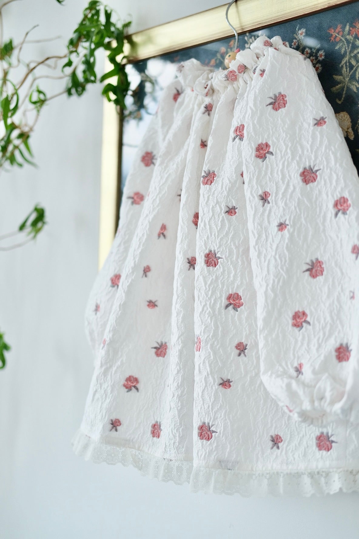 Eve Floral Jacquard Open Back Smock