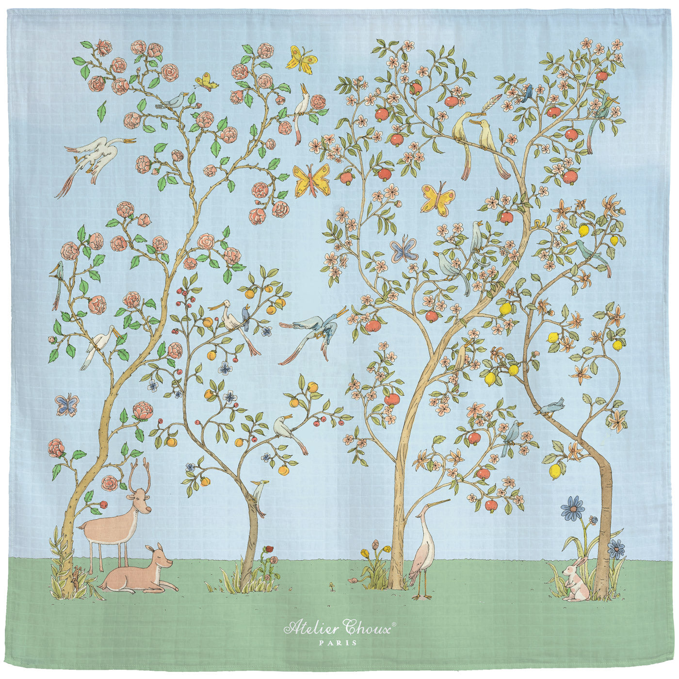 Carré Chinoiserie Bleue