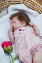 Load image into Gallery viewer, Pastel Pink Linen Romper (Peas in a Pod)