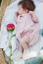 Load image into Gallery viewer, Pastel Pink Linen Romper (Peas in a Pod)