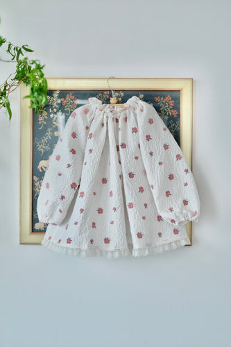 Eve Floral Jacquard Open Back Smock