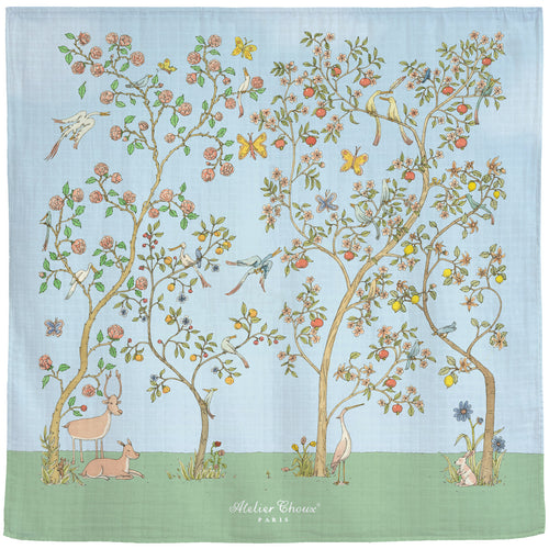 Carré Chinoiserie Bleue