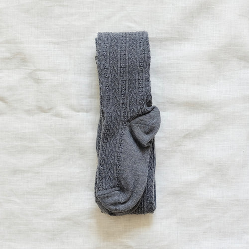Rose Motif Wool Tights