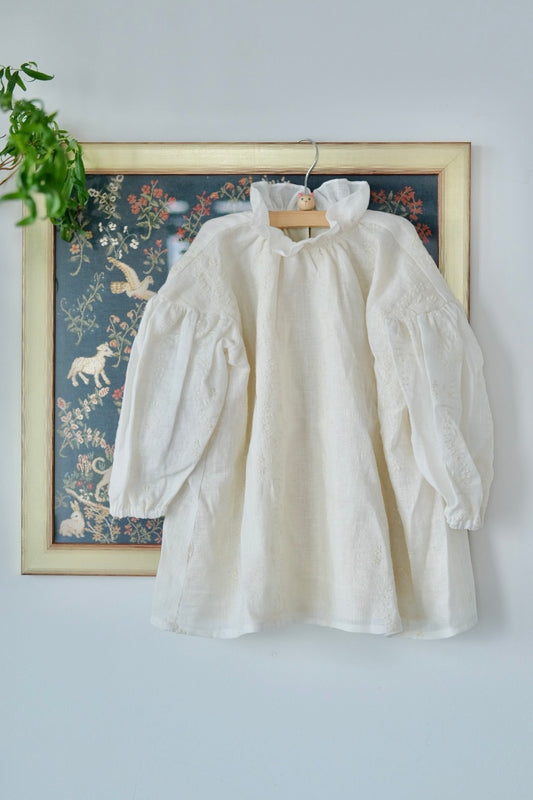 Corinne Drop Shoulder Embroidered Dress