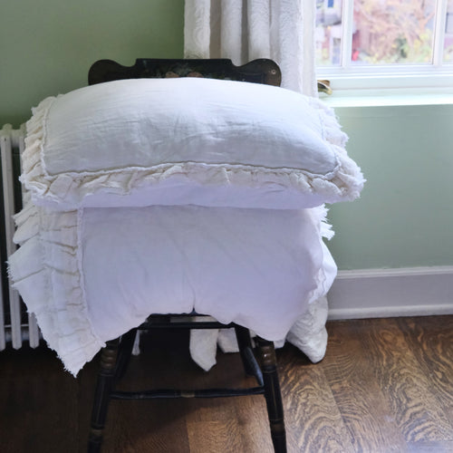Ivory Linen Crib Set