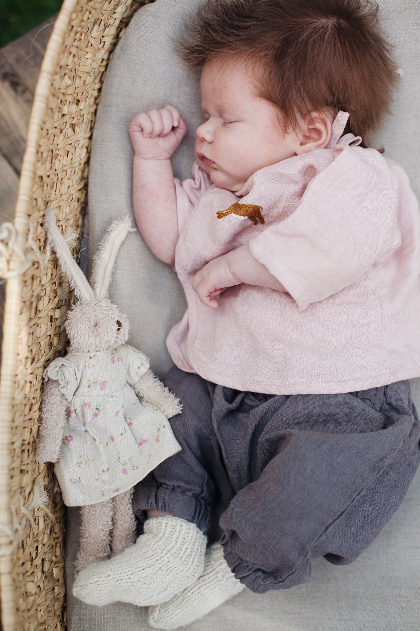 Linen Top Bloomer Bonnet Set
